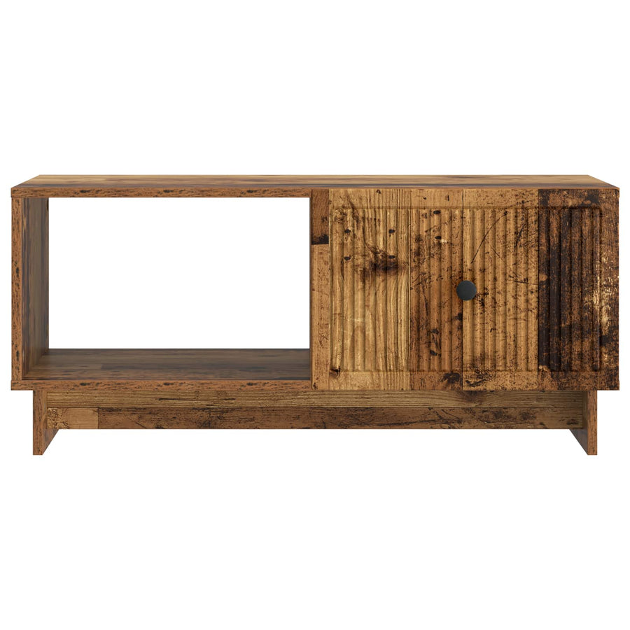 Salontafel Oud hout 90 x 50 x 40 cm Bewerkt hout