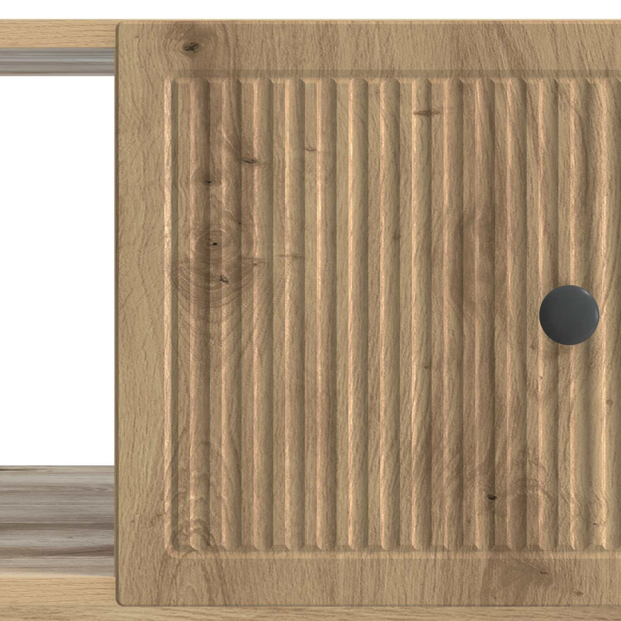Salontafel Artisanaal eiken 90 x 50 x 40 cm Bewerkt hout
