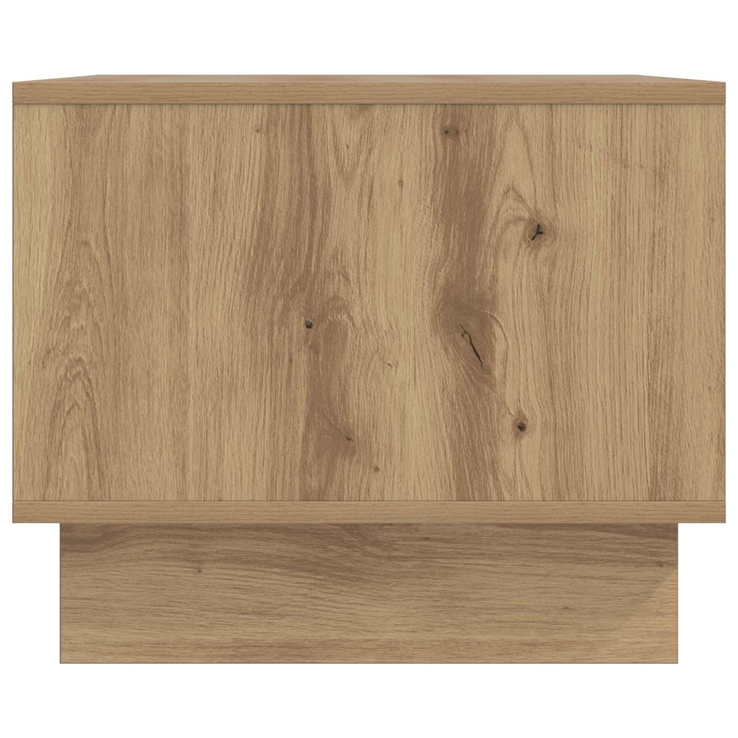 Salontafel Artisanaal eiken 90 x 50 x 40 cm Bewerkt hout