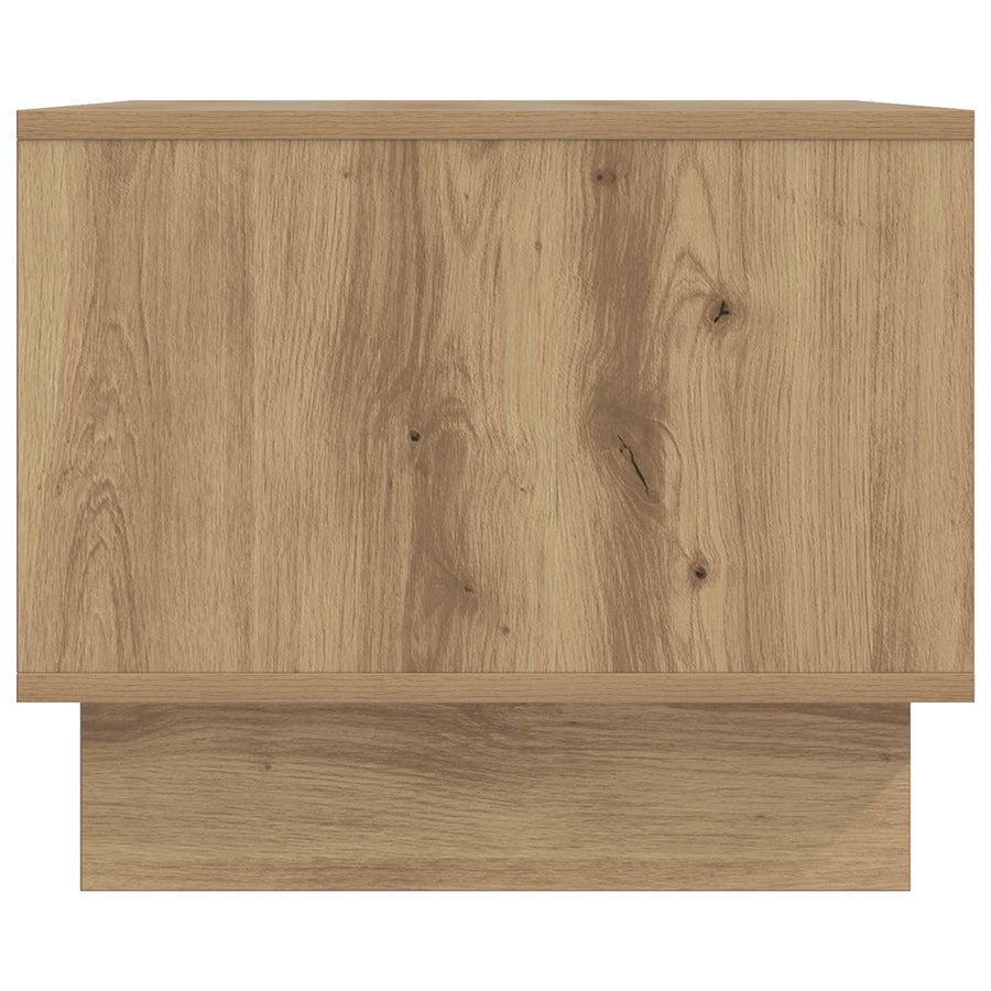 Salontafel Artisanaal eiken 90 x 50 x 40 cm Bewerkt hout