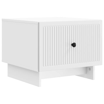 Salontafel met lade Wit 49 x 50 x 40 cm Bewerkt hout