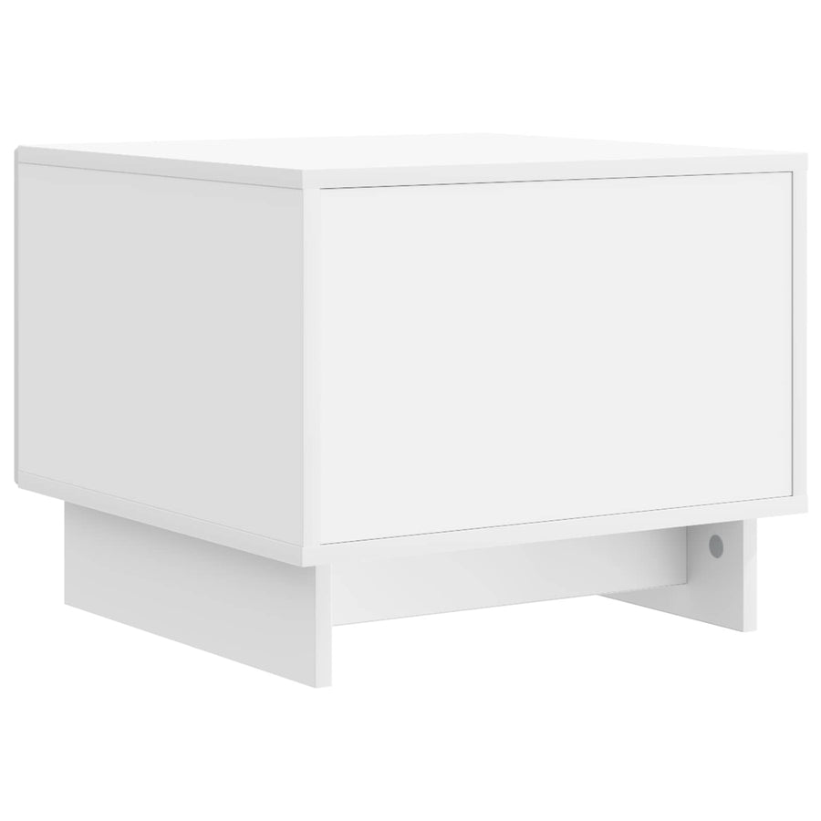 Salontafel met lade Wit 49 x 50 x 40 cm Bewerkt hout