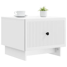 Salontafel met lade Wit 49 x 50 x 40 cm Bewerkt hout