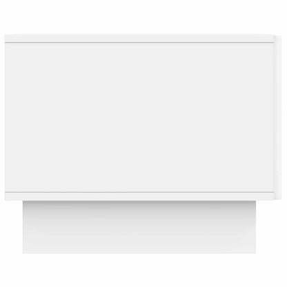 Salontafel met lade Wit 49 x 50 x 40 cm Bewerkt hout