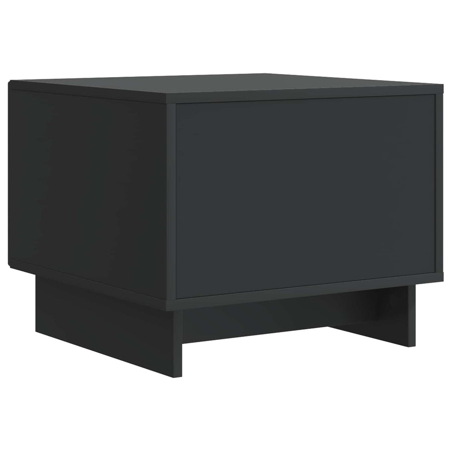 Salontafel met lade Zwart 49 x 50 x 40 cm Bewerkt hout
