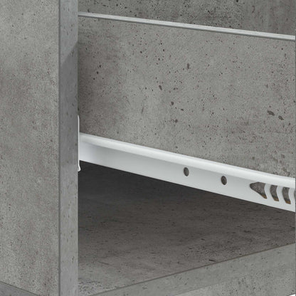 Salontafel met lade Betongrijs 49 x 50 x 40 cm Bewerkt hout