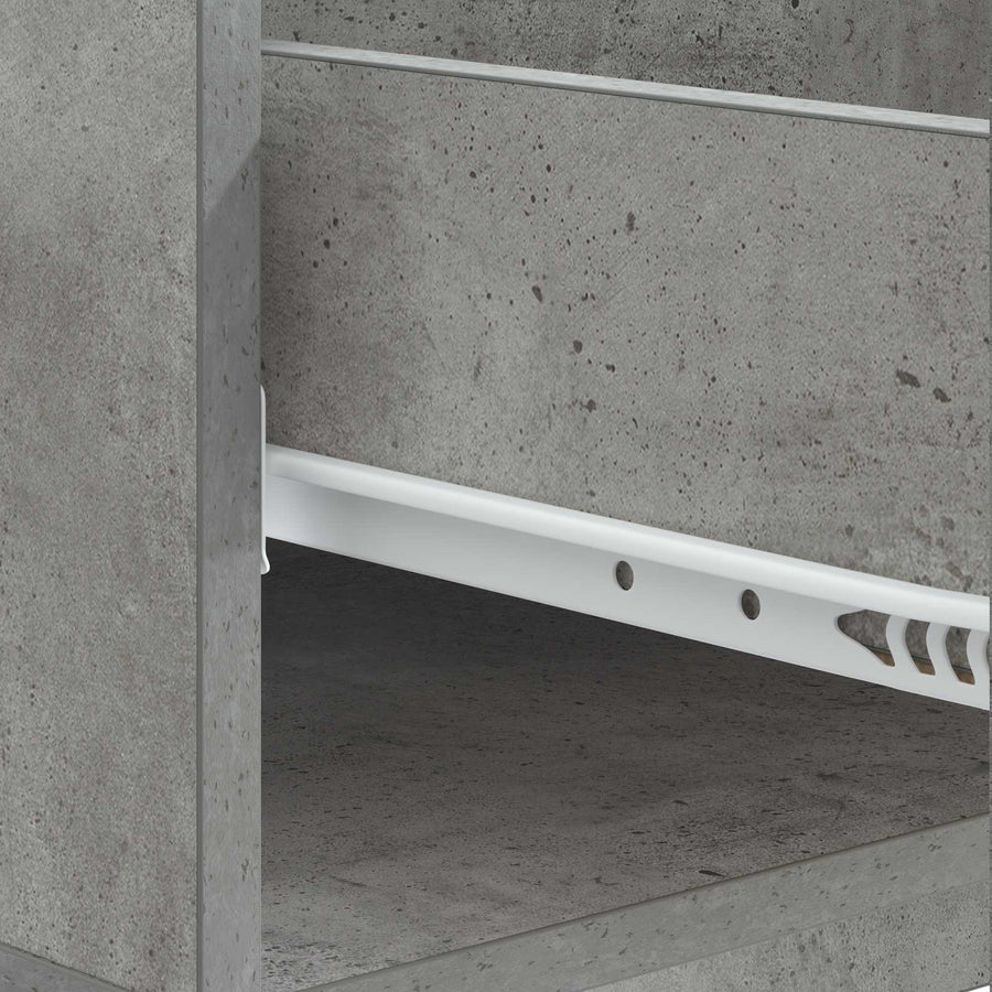 Salontafel met lade Betongrijs 49 x 50 x 40 cm Bewerkt hout