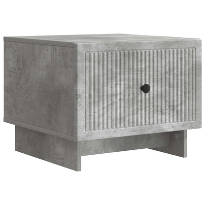 Salontafel met lade Betongrijs 49 x 50 x 40 cm Bewerkt hout