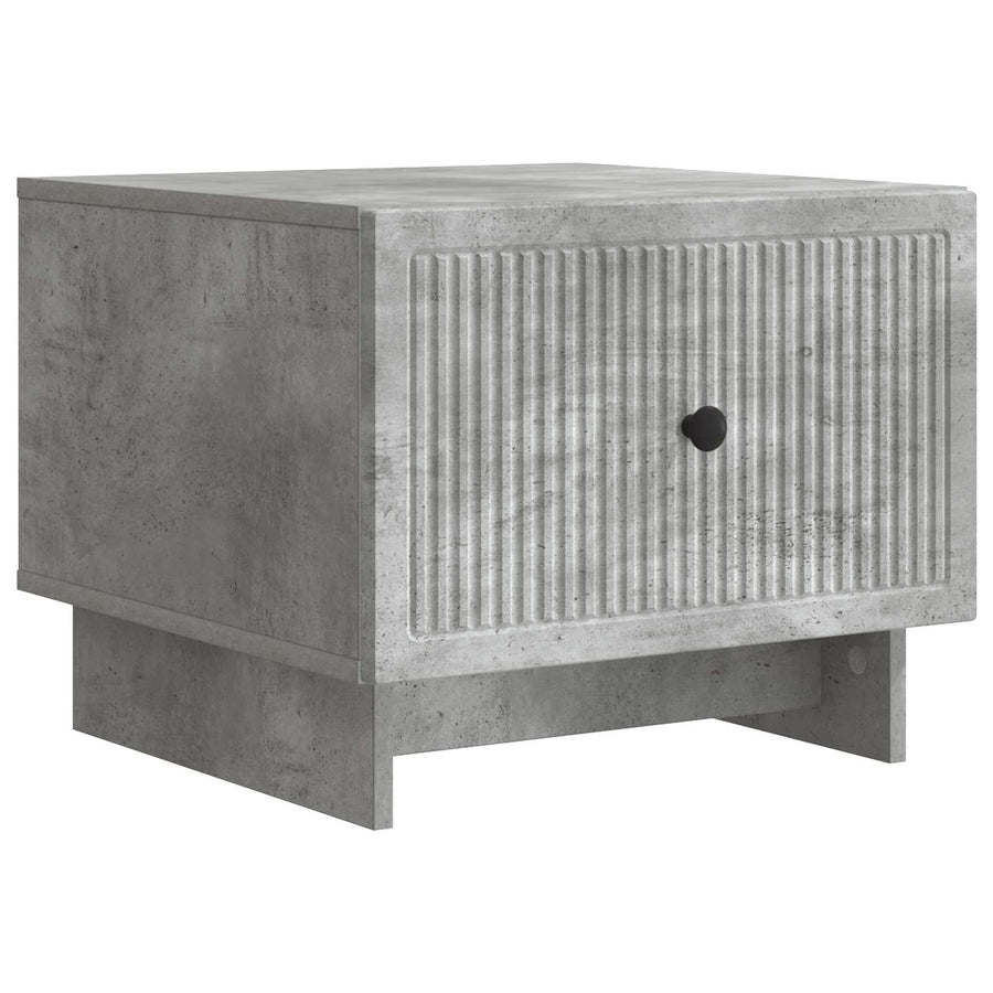 Salontafel met lade Betongrijs 49 x 50 x 40 cm Bewerkt hout