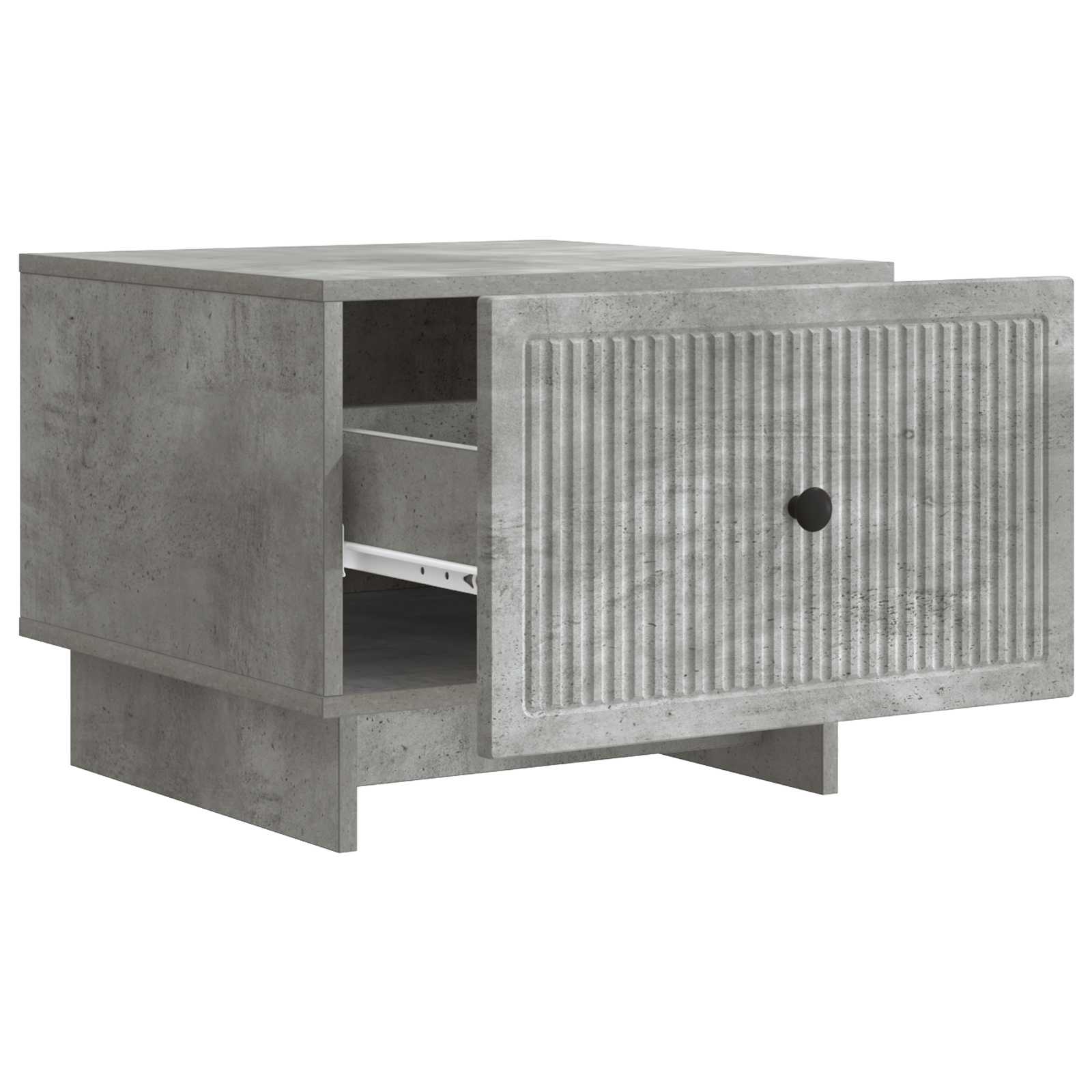 Salontafel met lade Betongrijs 49 x 50 x 40 cm Bewerkt hout