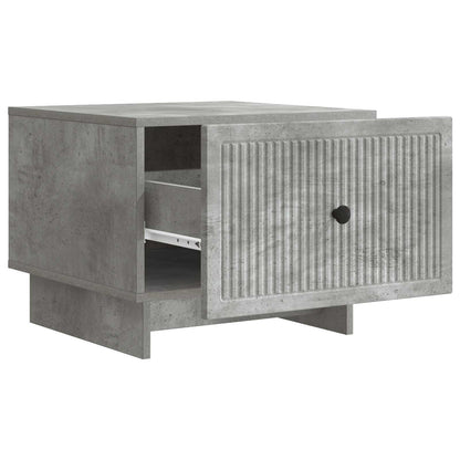 Salontafel met lade Betongrijs 49 x 50 x 40 cm Bewerkt hout