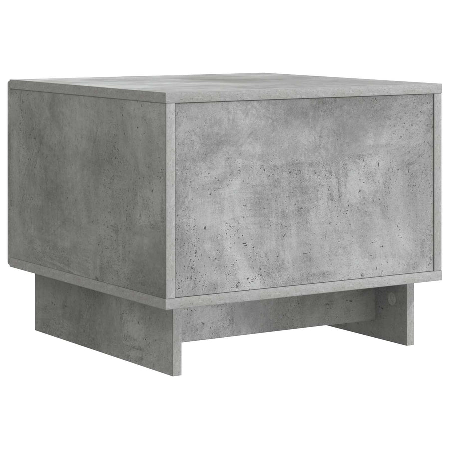 Salontafel met lade Betongrijs 49 x 50 x 40 cm Bewerkt hout