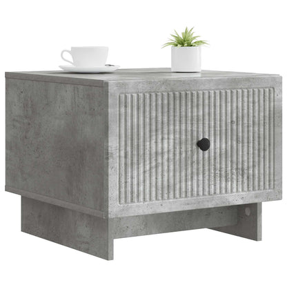 Salontafel met lade Betongrijs 49 x 50 x 40 cm Bewerkt hout