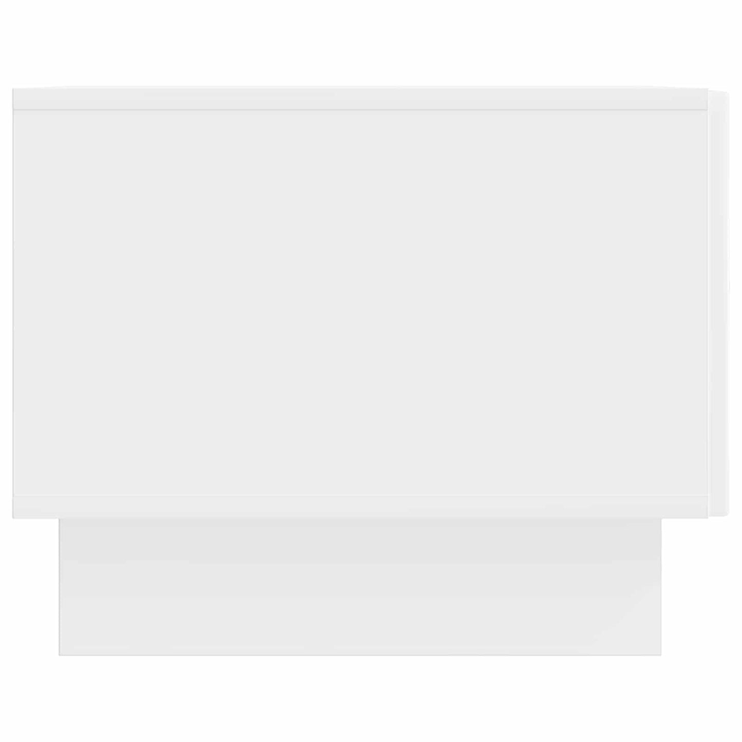 Salontafel met lade Hoogglans Wit 49 x 50 x 40 cm Bewerkt hout