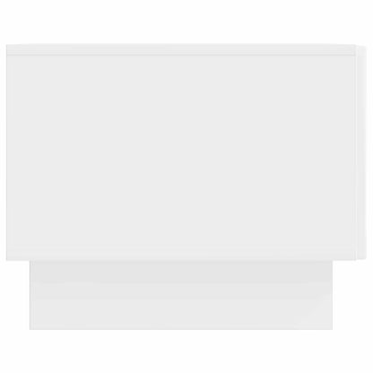 Salontafel met lade Hoogglans Wit 49 x 50 x 40 cm Bewerkt hout