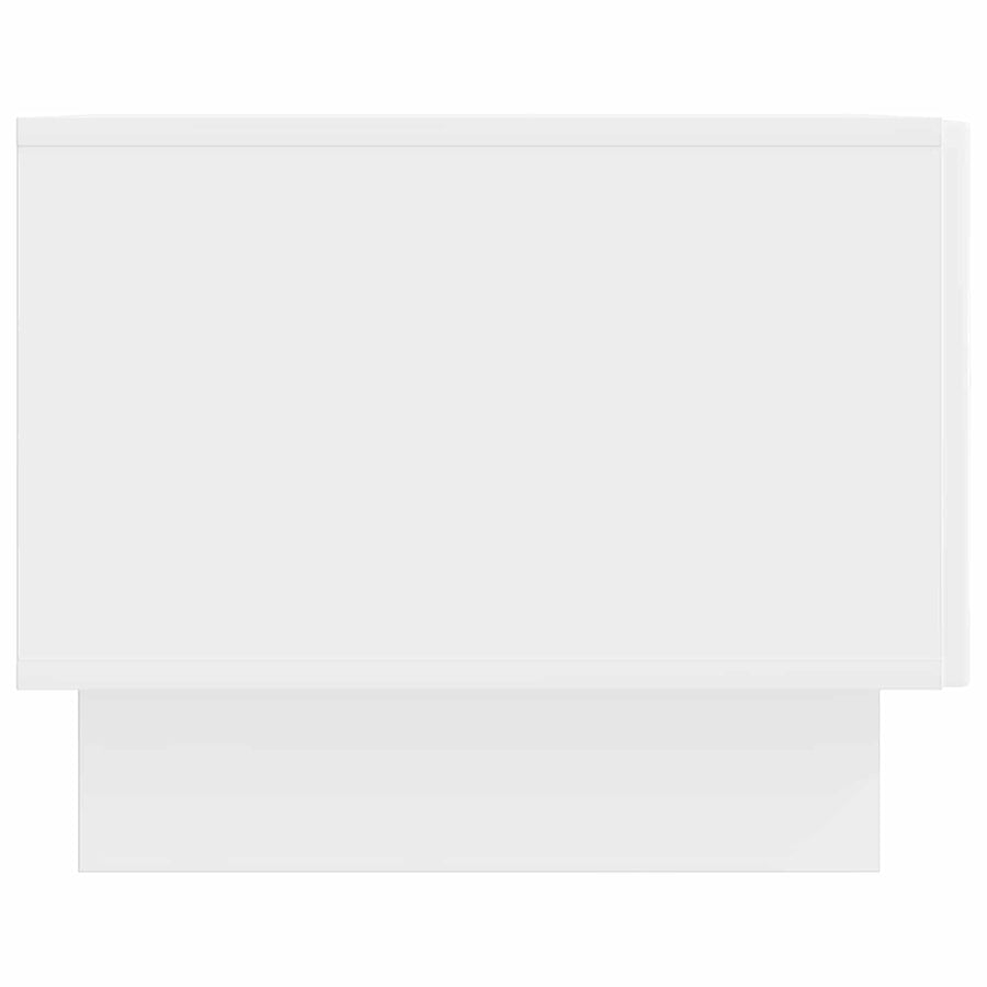 Salontafel met lade Hoogglans Wit 49 x 50 x 40 cm Bewerkt hout