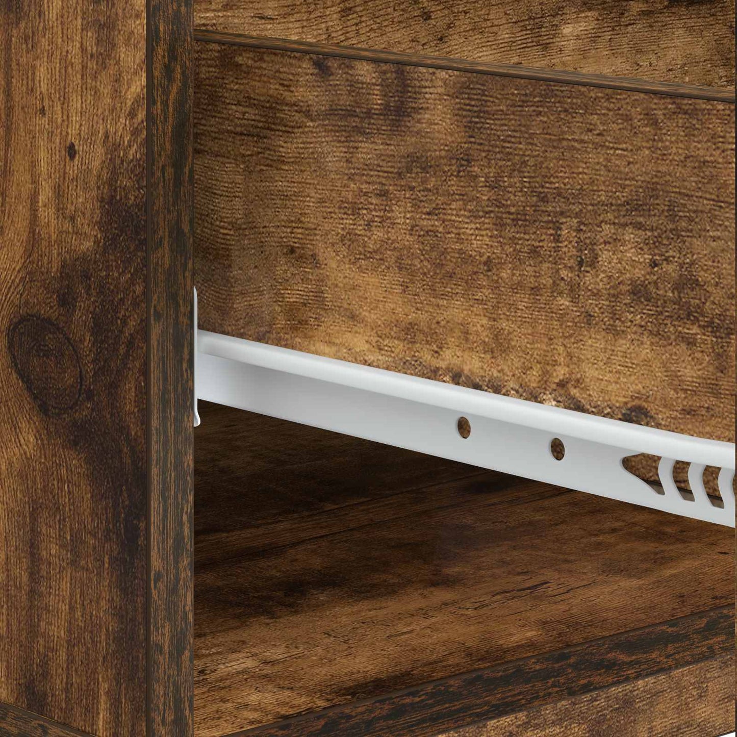 Salontafel met lade Gerookt eiken 49 x 50 x 40 cm Bewerkt hout