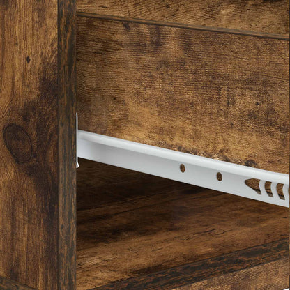 Salontafel met lade Gerookt eiken 49 x 50 x 40 cm Bewerkt hout