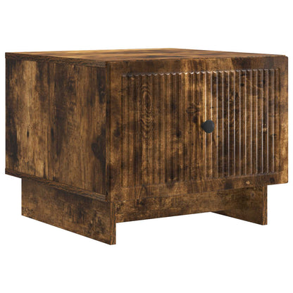 Salontafel met lade Gerookt eiken 49 x 50 x 40 cm Bewerkt hout