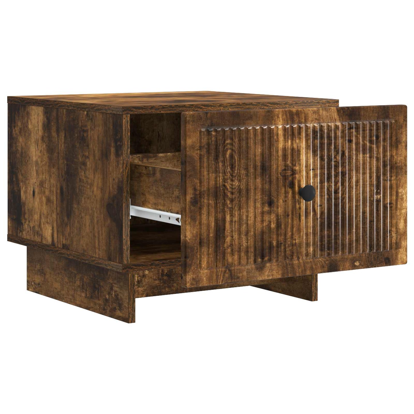Salontafel met lade Gerookt eiken 49 x 50 x 40 cm Bewerkt hout