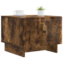 Salontafel met lade Gerookt eiken 49 x 50 x 40 cm Bewerkt hout