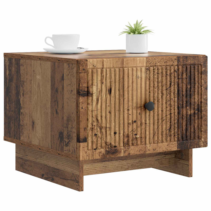 Salontafel met lade Oud hout 49 x 50 x 40 cm Bewerkt hout