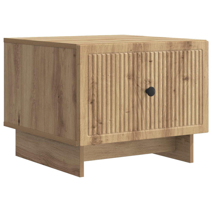 Salontafel Artisanaal eiken 49 x 50 x 40 cm Bewerkt hout
