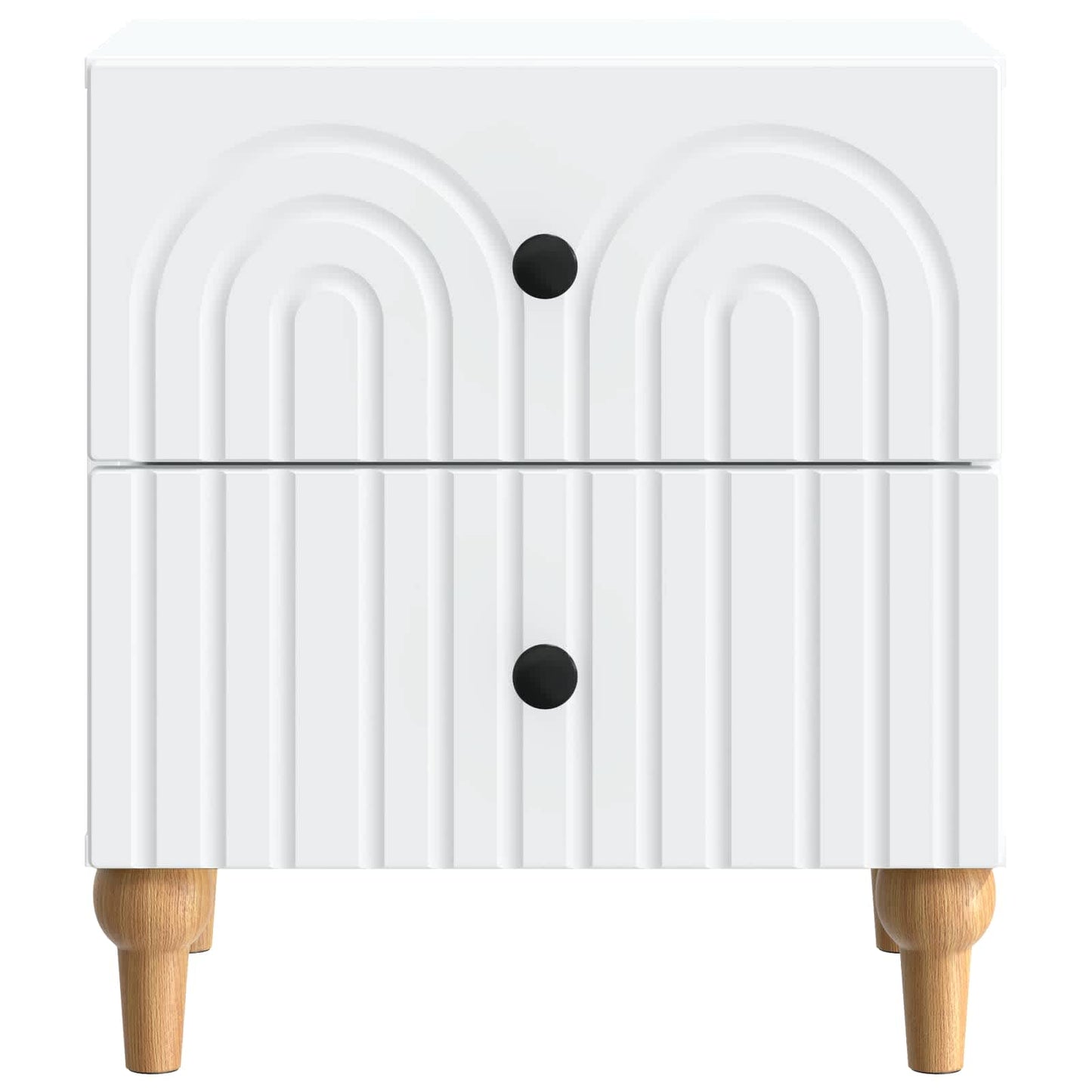 Nachtkastje met lade Wit 43 x 34,5 x 48 cm Bewerkt hout