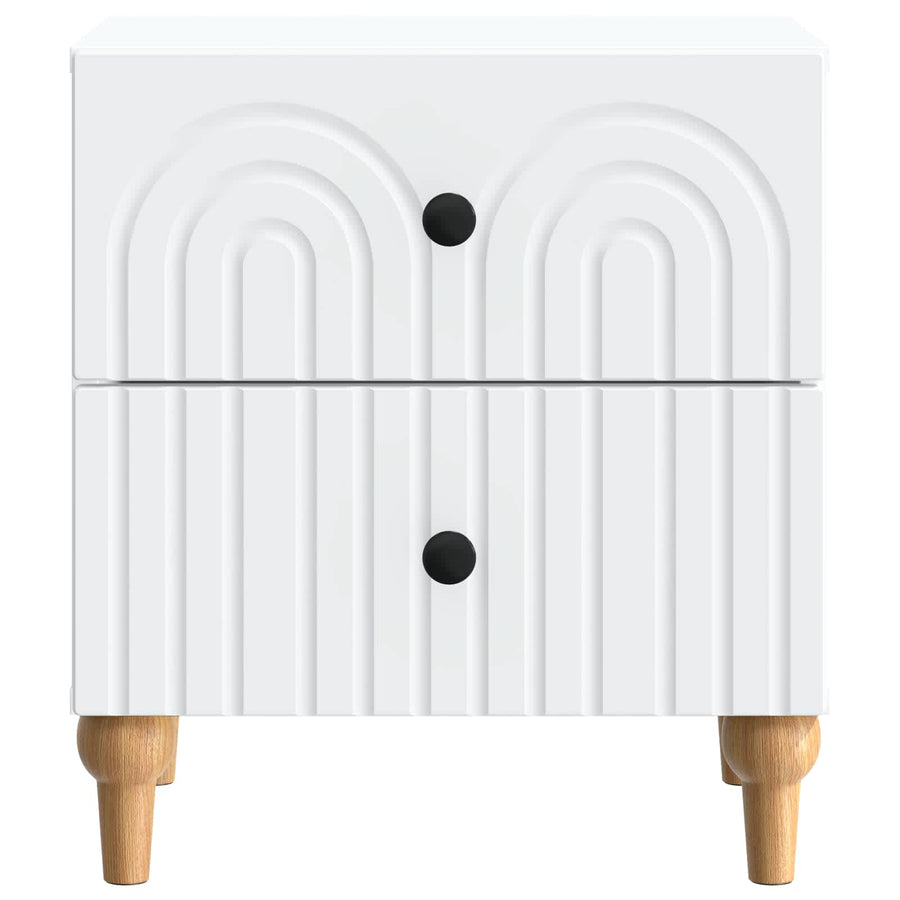 Nachtkastje met lade Wit 43 x 34,5 x 48 cm Bewerkt hout