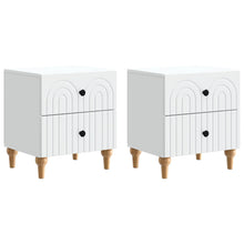 Nachtkastje met lade 2 pcs Wit 43 x 34,5 x 48 cm Bewerkt hout