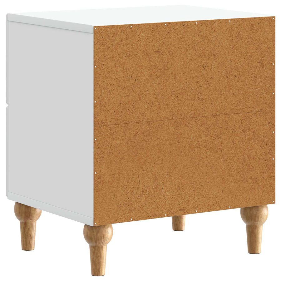 Nachtkastje met lade 2 pcs Wit 43 x 34,5 x 48 cm Bewerkt hout