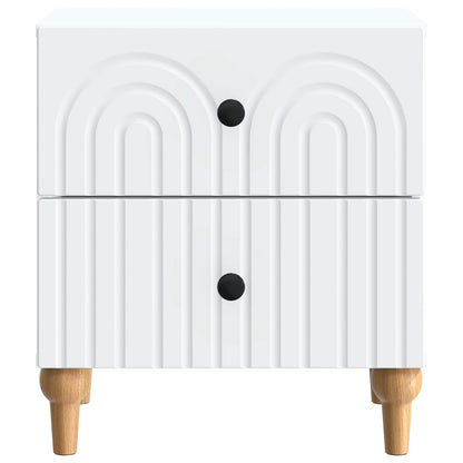 Nachtkastje met lade 2 pcs Wit 43 x 34,5 x 48 cm Bewerkt hout