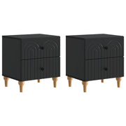 Nachtkastje 2 stuks zwart 43x34,5x48 cm