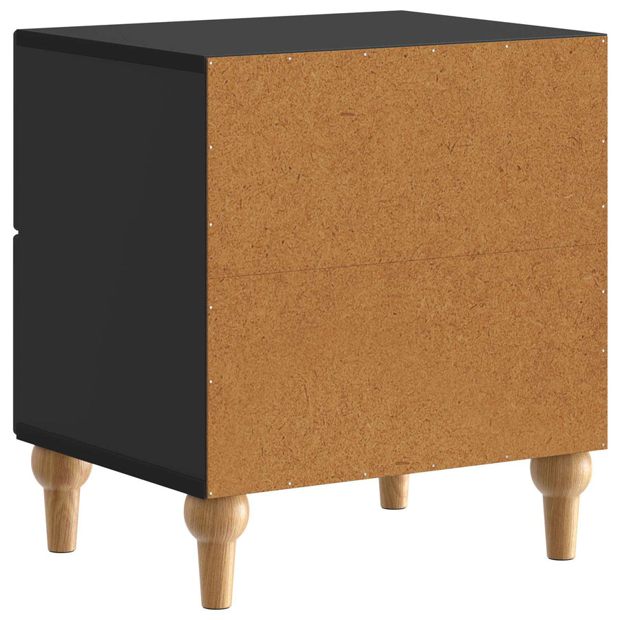 Nachtkastje met lade 2 pcs Zwart 43 x 34,5 x 48 cm Bewerkt hout
