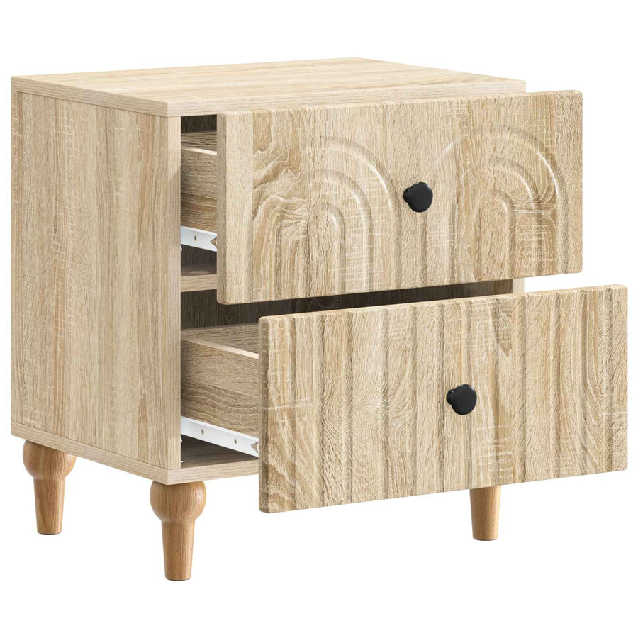 Nachtkastje Sonoma Eiken 43 x 34,5 x 48 cm Bewerkt hout