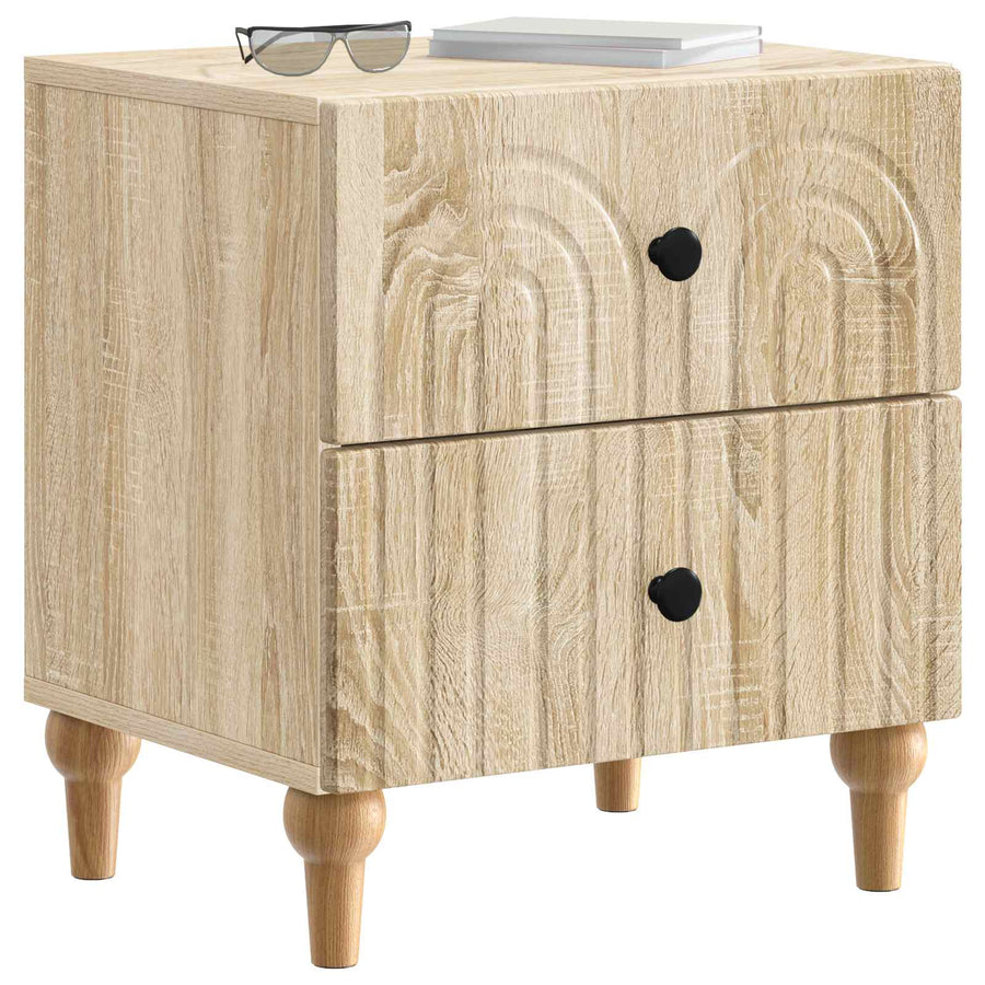 Nachtkastje Sonoma Eiken 43 x 34,5 x 48 cm Bewerkt hout
