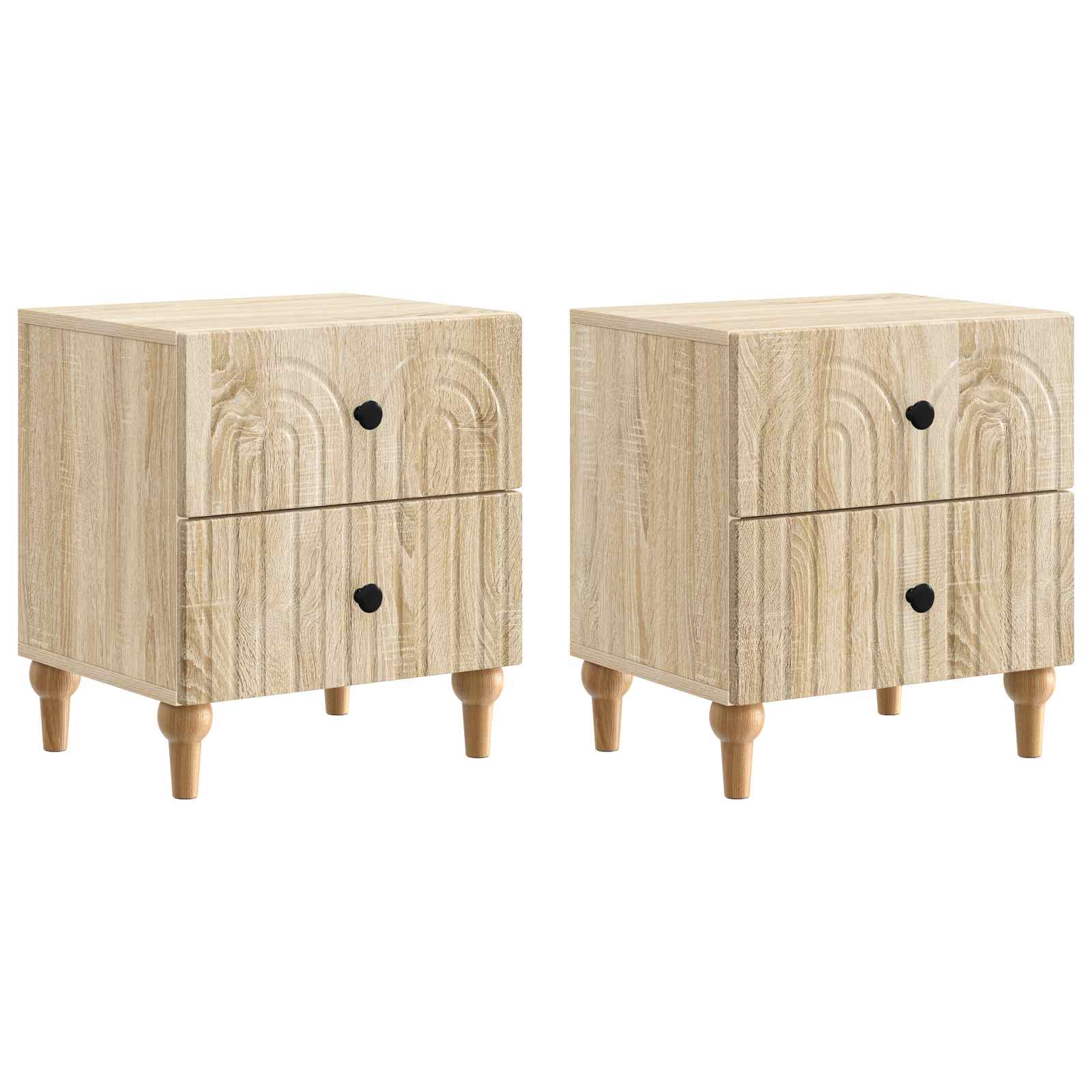 Nachtkastje 2 pcs Sonoma Eiken 43 x 34,5 x 48 cm Bewerkt hout