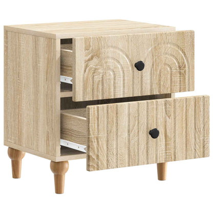 Nachtkastje 2 pcs Sonoma Eiken 43 x 34,5 x 48 cm Bewerkt hout