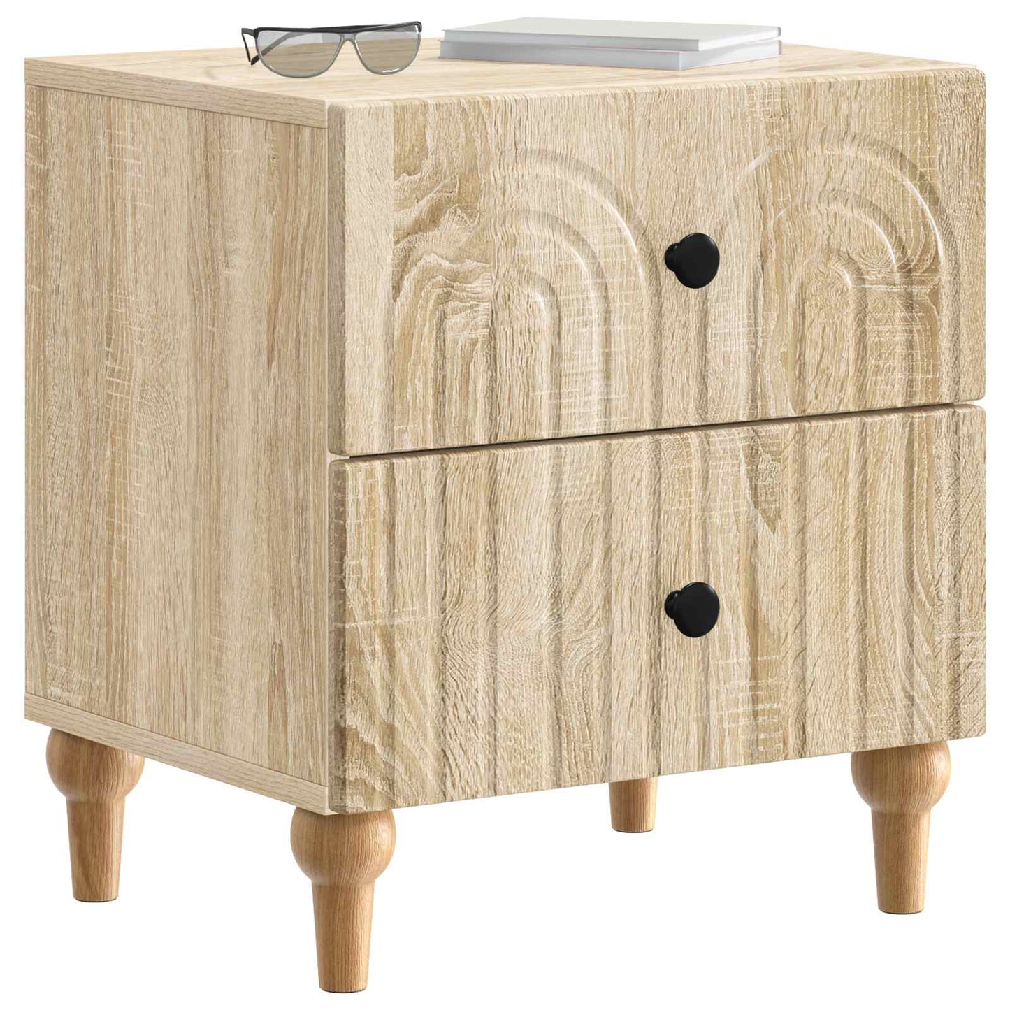 Nachtkastje 2 pcs Sonoma Eiken 43 x 34,5 x 48 cm Bewerkt hout