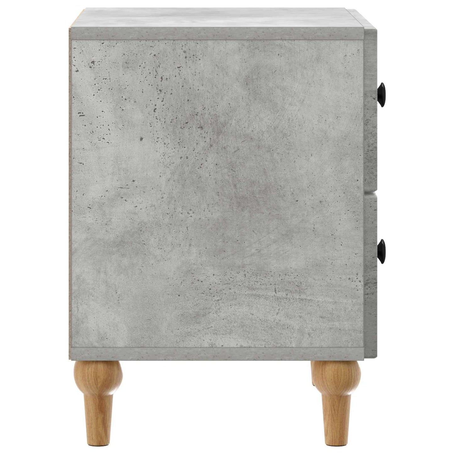 Nachtkastje met lade Betongrijs 43 x 34,5 x 48 cm Bewerkt hout