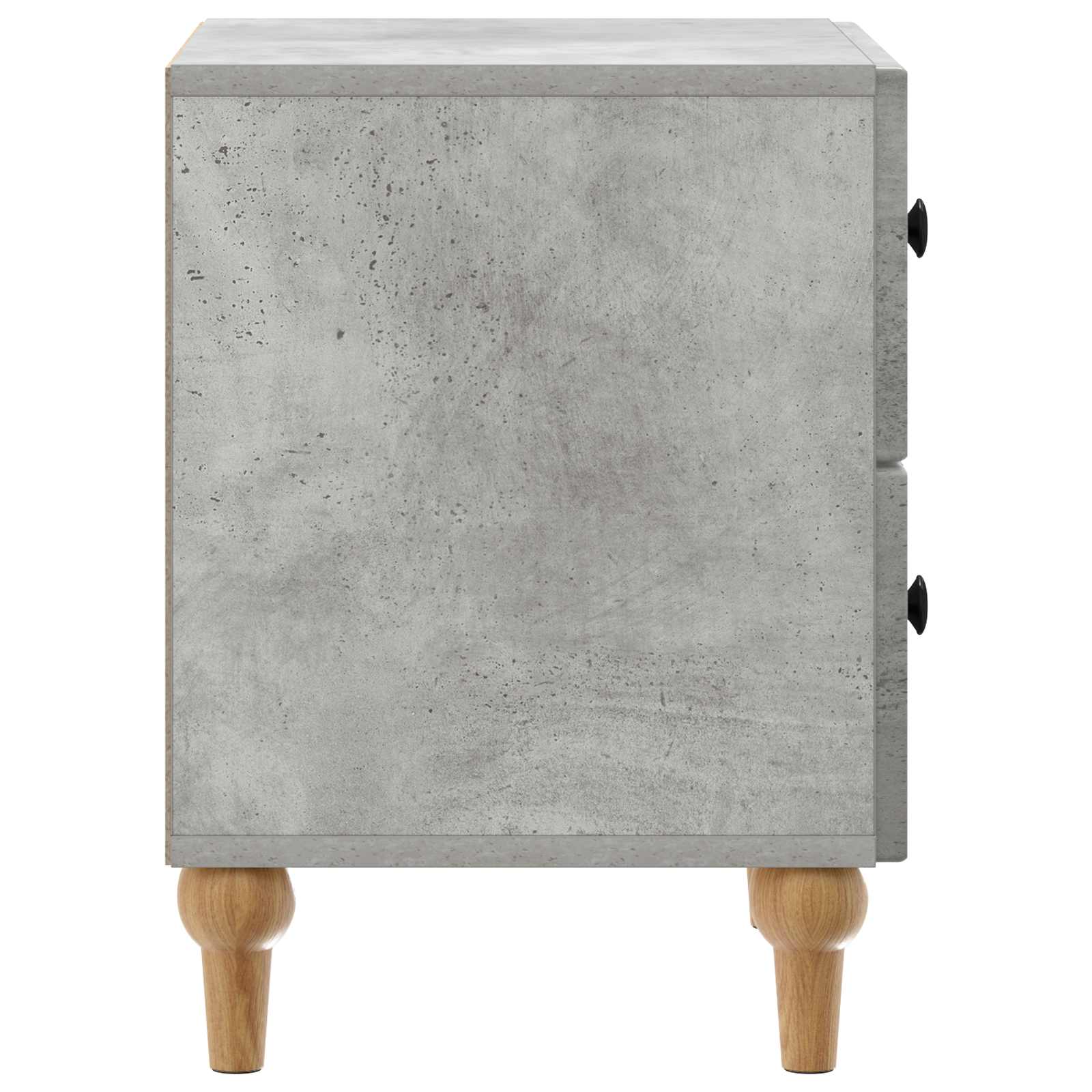 Nachtkastje met lade Betongrijs 43 x 34,5 x 48 cm Bewerkt hout