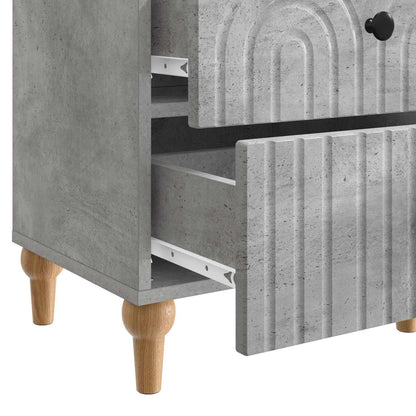 Nachtkastje 2 pcs Betongrijs 43 x 34,5 x 48 cm Bewerkt hout