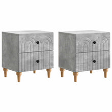 Nachtkastje 2 pcs Betongrijs 43 x 34,5 x 48 cm Bewerkt hout