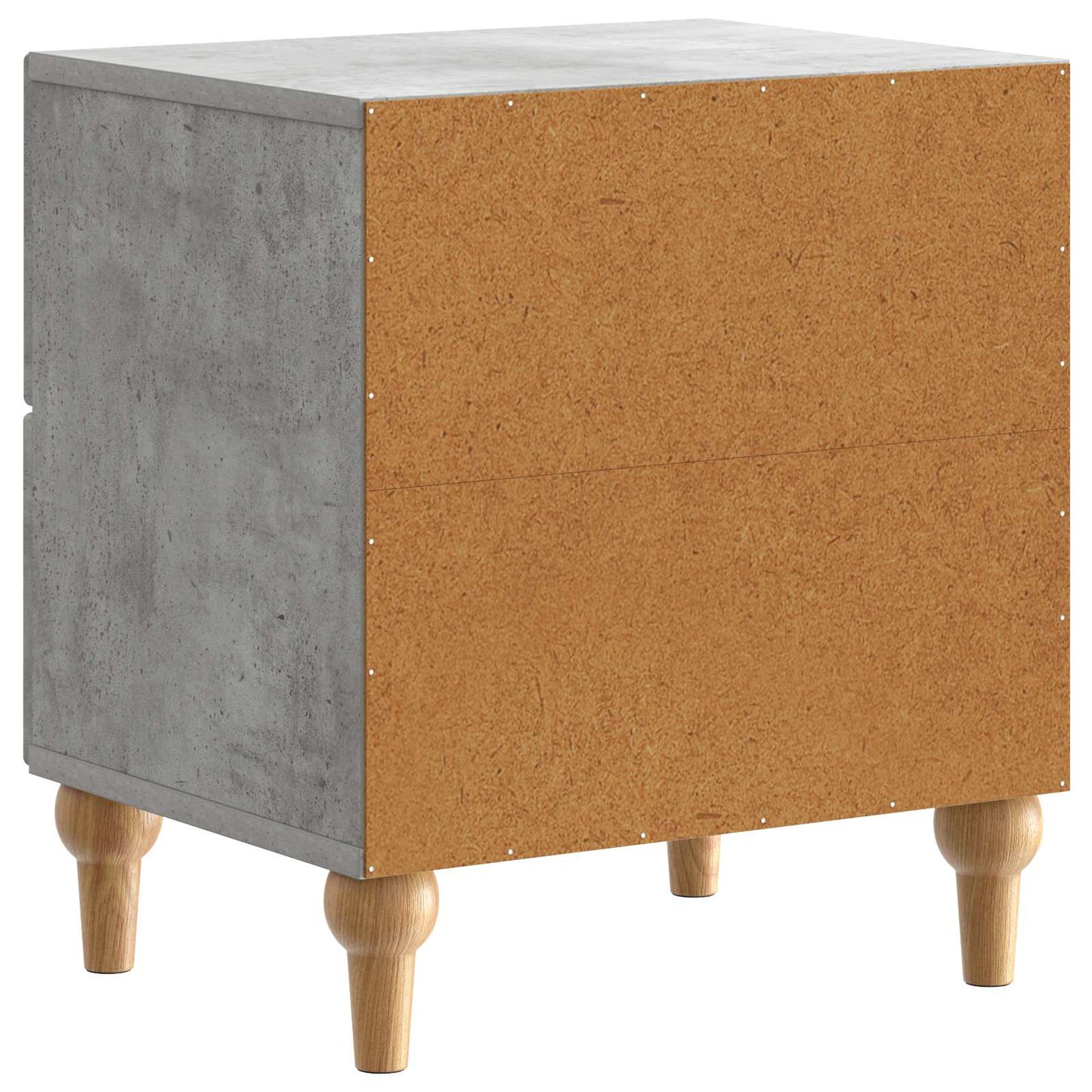 Nachtkastje 2 pcs Betongrijs 43 x 34,5 x 48 cm Bewerkt hout