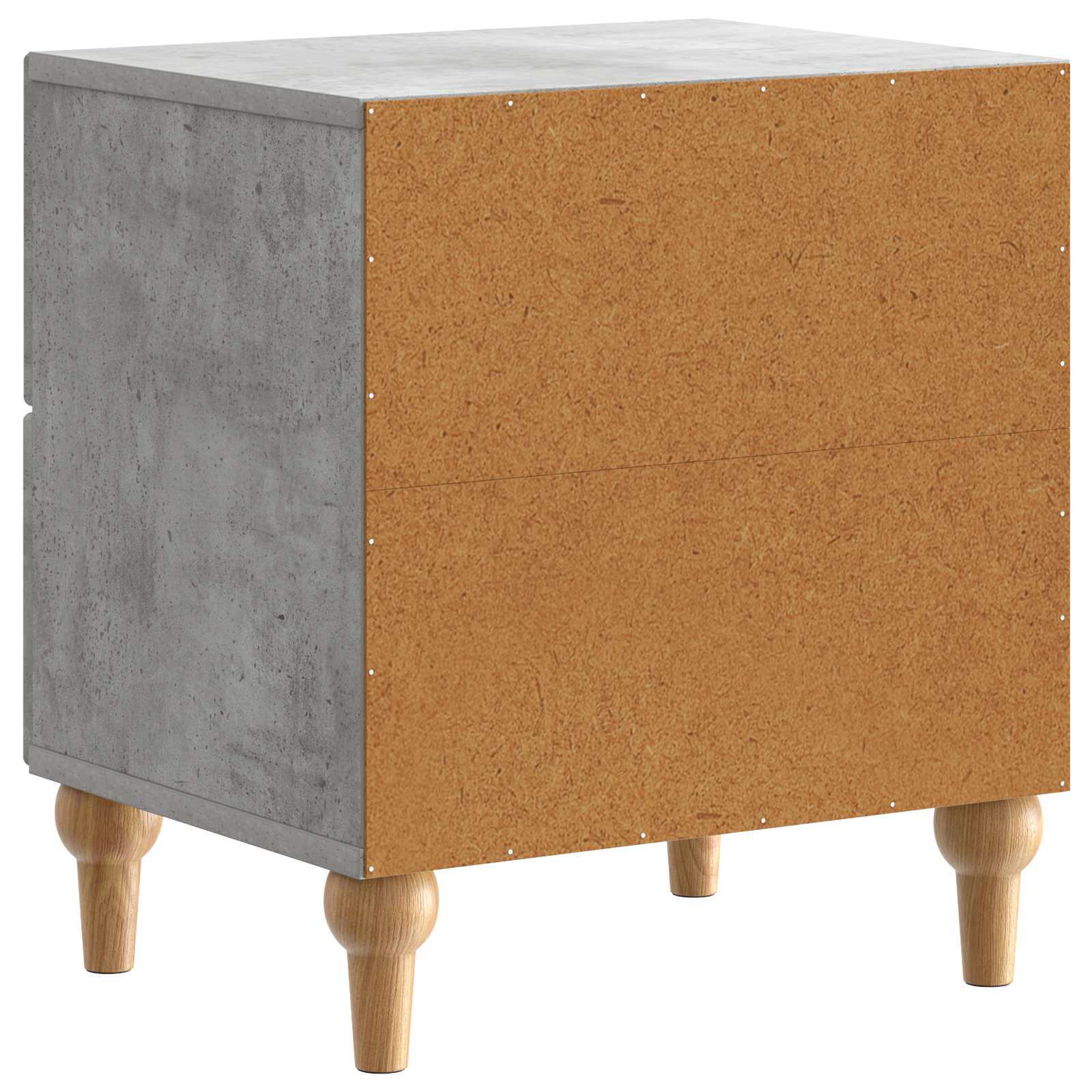 Nachtkastje 2 pcs Betongrijs 43 x 34,5 x 48 cm Bewerkt hout