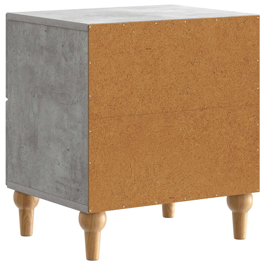 Nachtkastje 2 pcs Betongrijs 43 x 34,5 x 48 cm Bewerkt hout