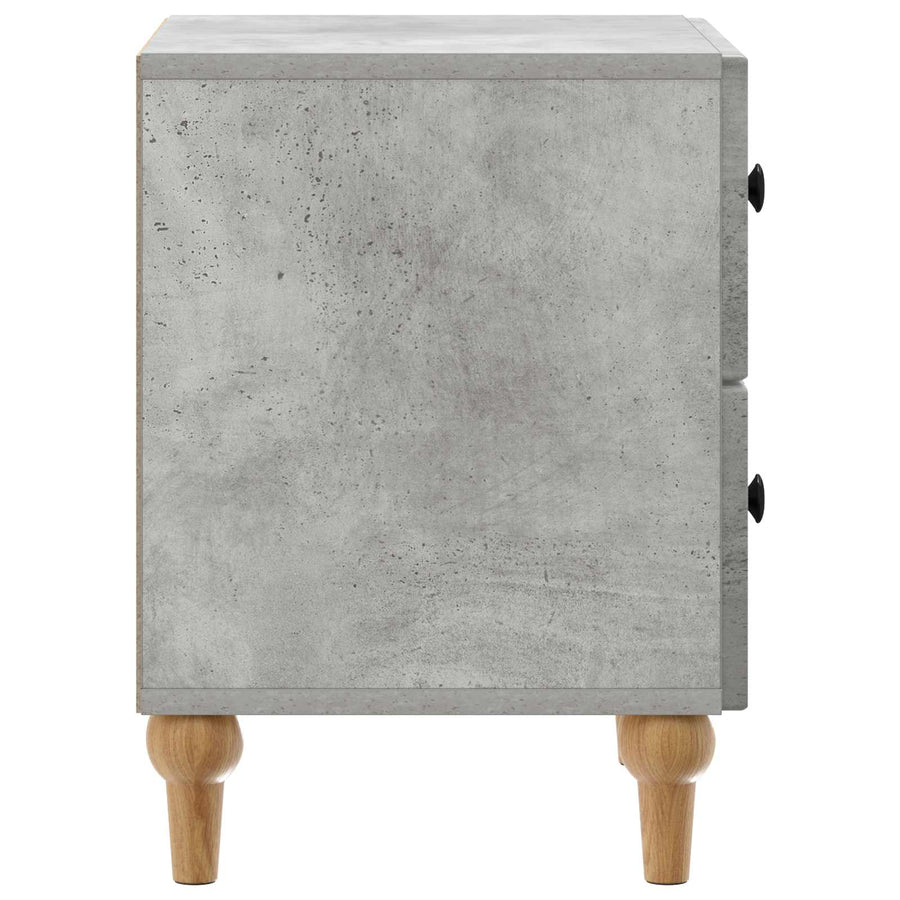Nachtkastje 2 pcs Betongrijs 43 x 34,5 x 48 cm Bewerkt hout