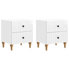 Nachtkastje 2 stuks hoogglans wit 43x34,5x48 cm