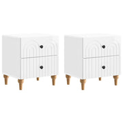 Nachtkastje 2 stuks hoogglans wit 43x34,5x48 cm