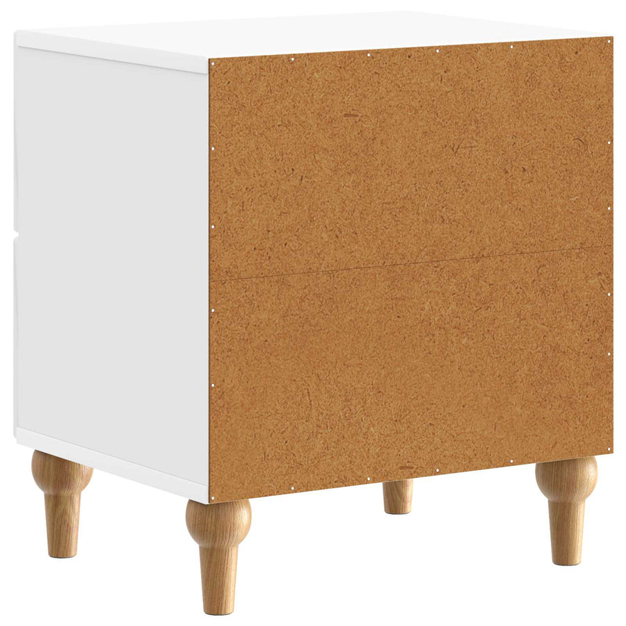 Nachtkastje 2 pcs Hoogglans Wit 43 x 34,5 x 48 cm Bewerkt hout